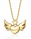 Alex Woo Little Rock Star Heart with Yellow Wings Pendant Necklace