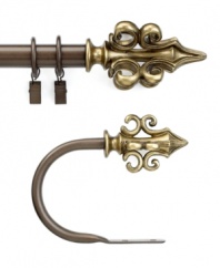 With stately appeal, the Alexis window clip rings feature a beautiful antique finish that coordinates with the Alexis window hardware collection.