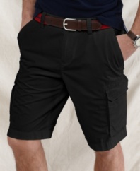 Rough up your preppy look with these cargo shorts from Tommy Hilfiger.