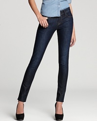 In a collaboration between DL1961 and the ever-popular blog Bag Snob, these skinny jeans are fashioned in an expertly faded, ultra-dark wash--earning their place as THE perfect jeans.