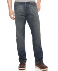 Uniform for the weekend warrior. Get ready for some R&R in these relaxed-fit jeans from Nautica.
