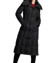 Andrew Marc Serene Ladies Long Down Coat S Black Quilted Thick Double Collar Small
