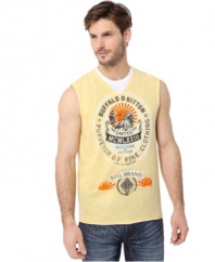 Get graphic in your weekend wardrobe with this cool muscle tee from Buffalo David Bitton.