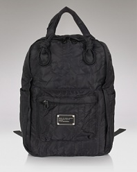 Carry your schoolday essentials in chic style with this logo-stitched backpack from MARC BY MARC JACOBS.