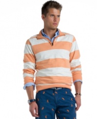 Layer up. Pair this striped pullover from Izod with classic madras for contrast cool. (Clearance)