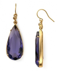 Bring on the high-pigment pretty with this pair of teardrop earrings from Carolee. Crafted of crystals in a dazzling jewel tone, they'll add shade-right sparkle to every look.