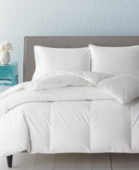 Make your daily escape in the soothing comfort and plushness of the Level 4 Vail comforter from Charter Club. Features lofty duck down fill and a 350-thread count cotton cover with a tonal stripe design. Finished with baffle box construction to prevent the fill from shifting.