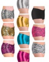 Child Booty Shorts, Hot Pants for Dance in Metallic, Prints and Solid Colors
