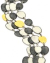 GURHAN Contour Soft Dark and White Silver with Gold Bracelet