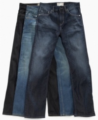 Perfect for just hanging around, these relaxed-fit jeans from Epic Threads have slight sandblasting to add a hint of vintage style.