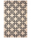 Chain-link chic! Liora Manne combines hand-hooking and hand-tufting techniques to achieve the rich, textural surface of this oatmeal and black indoor/outdoor rug from the Promenade collection. UV stabilized to minimize fading, the elegant and durable rug is sure to please. Hose off for easy cleaning.