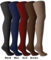 Womens Ribbed with Argyle Premium Sweater Tights - Colors Available