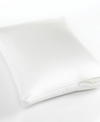 Combining all the luxury of the Crown Jewel bedding with piece-of-mind protection, the ProGuard®-treated pillow protector from Sealy® repels stains from its 100% pure Egyptian cotton construction, lending ultimate softness and durability to the surface of any pillow.