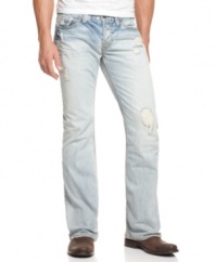 With just the right amount of readymade wear-and-tear, these Guess Jeans are the perfect way to lighten up.