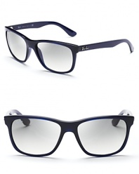 Classic shades in a shiny, new color: Ray-Ban updates its iconic wayfarer with a glossy, navy blue frame.