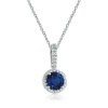 Effy Jewelry Effy® 14K White Gold Diamond and Ceylon Sapphire Pendant 1.11 Tcw.