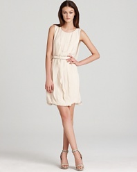 Positively ethereal, this Halston Heritage dress of floaty silk is cinched at the waist for a curve-defining fit.