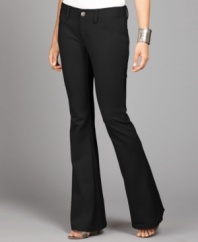 In a narrow bell style, these classically chic INC pants look perfect over platform pumps or booties!