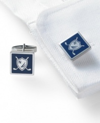 Link your look to classic buttoned-up style with these cufflinks from Nautica.