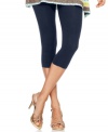 Cover up just a little bit of leg with Style&co.'s cropped leggings. The stretch fabric moves with you throughout the day!