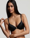 A luxuriously soft bra with flexible stretch foam cups and stitched down wire channels for a universal fit.