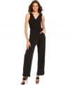 This luxe-looking jumpsuit from NY Collection is all about relaxed glamour - try it with an armful of bangle bracelets or a dramatic pendant necklace!