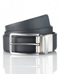 Sleek and refined, this Calvin Klein belt proves you don't need bells & whistles to create a signature look.