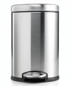You take care of the trash and simplehuman's step can will take care of itself with a fingerprint-proof finish that smudges simply don't stick to. The compact size of this trash can lets you stow it away out of sight and the removable plastic bucket and pedal design give you easy access to tidy up. 5-year warranty.