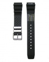 20mm Black Italian Rubber Watch Band Strap Fits Hyper Aqaland Duplex Promaster