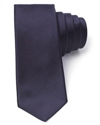 Solidify your look with a satiny silk tie from Theory, furnished with a slimmer width for modern appeal.