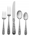 Elegant Kirk Stieff flatware is designed with the unsurpassed standards of excellence that have made it an American tradition. The Repousse pattern is no exception, with grand flourishing style and ornately sculpted blooms in lavish sterling silver.