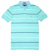 Tommy Hilfiger Men Custom Fit Logo Striped Polo T-shirt