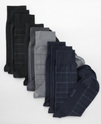 Walking in socks never felt so comfortable. Calvin Klein's microfiber cloth makes for a fashionable and functional pairing, with colors that come in black, navy, and gray.