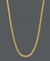 Spruce up your wardrobe with an extra layer of style. Necklace features a gauge popcorn chain link crafted in 14k gold. Approximate length: 20 inches.