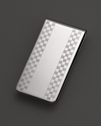 This classic sterling silver money clip from Dolan & Bullock features engravable space and a subtle pattern. From the Sterling Silver Engravables Collection.