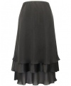 Plus Size Black Terrific Tiered Skirt