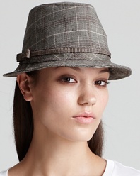 This preppy chic fedora is mad for plaid without taking it over the top; by August Accessories.