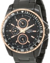 Armitron Men's 20/4739TRTI Black-Ion Plated and Rosegold-Tone Multi-Function Stainless-Steel Bracelet Watch