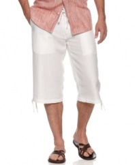 Get classic surfer style with these long shorts from Perry Ellis.