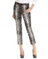 Walk on the wild side this summer with these python-printed MICHAEL Michael Kors cropped pants -- perfect for standout style!