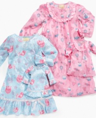 Doll her up in this matching set of nightgowns for her and her favorite toy.