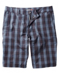 Tired of idling in neutral territory? These plaid shorts from Quiksilver get you into the fast lane.