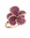 Effy Jewlery Jardin Bloom Ruby and Diamond Ring 2.24 TCW Ring size 7
