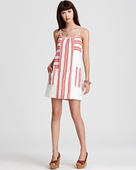 Touting soft tailoring and classic styling, this Juicy Couture striped dress infuses your look with retro edge. Style with lofty espadrilles and oversized sunglasses for a classically-cool ensemble.