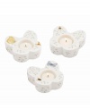 Spring is perpetually in season with whimsical Butterfly Meadow votive holders from Lenox. Colorful blooms and a butterfly shape in white porcelain lend country charm to any setting. Qualifies for Rebate