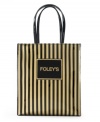 Keep the heart of Houston alive with this striped lunch tote, your ode to a time-honored name and the smart solution to making every meal a memory. A beloved member of the Texas community, Foley's did everything big with lavish holiday windows, show-stopping parades and a devotion to its customer that made it a part of every family. Remember the magic, the sensation and the unpredictable behind the door at Foley's.
