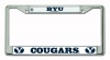 NCAA Brigham Young Oval Y Design Chrome License Plate Frame