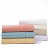 In a rainbow of contemporary colors to suit any decor, this 500-thread count Sky California sheet set is an ultra-soft essential. Set includes: flat sheet, fitted sheet, and two standard cases. Twin sets have one pillowcase. King sets have King cases.