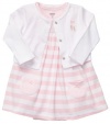 Pink and White Stripe 2 pc Girls Dress Set by Carter's - 12 months