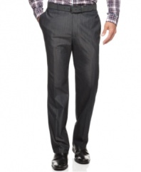 You don't need a bulky jacket to get suited up for work. This pair of pants from INC International Concepts needs only a sharp shirt to make a smart combo for work.